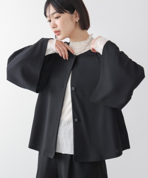 カットジョーゼットフレアジャケット