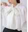 ボウタイデザインブラウス