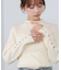 【Bab】【選べるサイズ展開】袖ボタンハイネックリブニットトップス