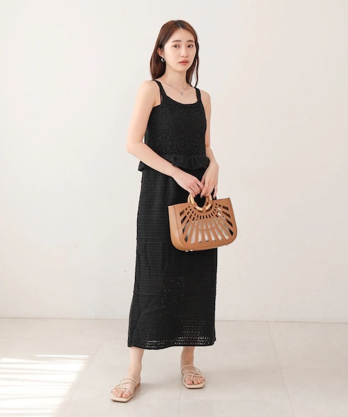 ｸﾛｼｪﾍﾟﾌﾟﾗﾑﾐｯｸｽ編みﾜﾝﾋﾟｰｽ