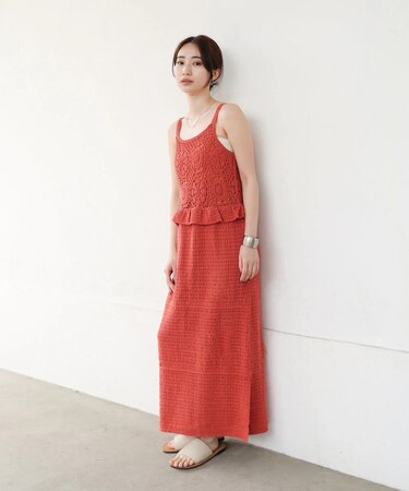 ｸﾛｼｪﾍﾟﾌﾟﾗﾑﾐｯｸｽ編みﾜﾝﾋﾟｰｽ