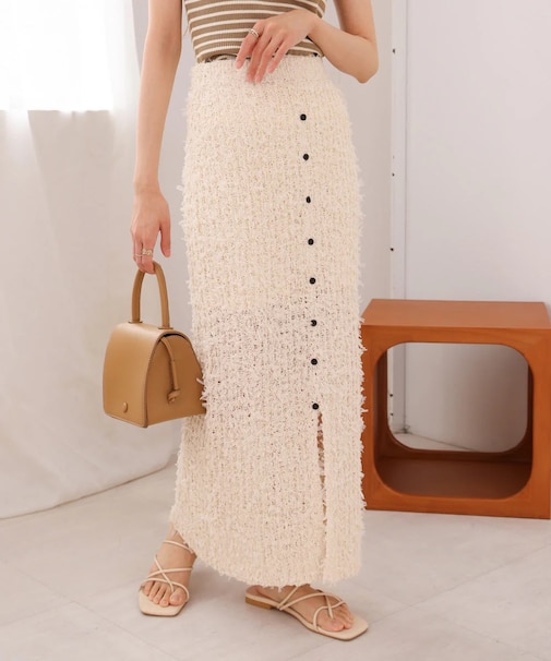 ﾁｭｰﾙﾘﾎﾞﾝﾔｰﾝ2WAYﾆｯﾄｽｶｰﾄ