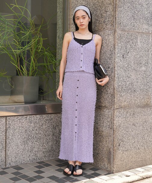 ﾁｭｰﾙﾘﾎﾞﾝﾔｰﾝ2WAYﾆｯﾄｽｶｰﾄ