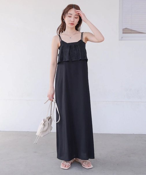 ｺｰﾄﾞ刺繍使いｷｬﾐﾜﾝﾋﾟｰｽ