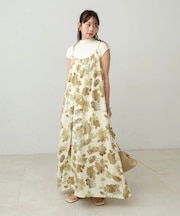 ｱｰﾄﾌﾗﾜｰ柄ｷｬﾐﾜﾝﾋﾟｰｽ