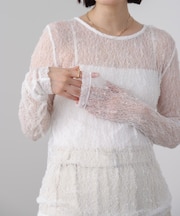 ストレッチレースプルオーバー