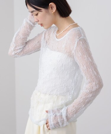 ストレッチレースプルオーバー