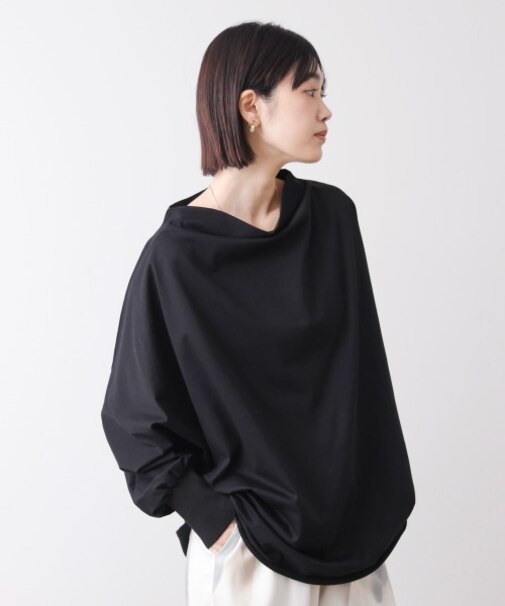 Ｗシルケットドルマンプルオーバー