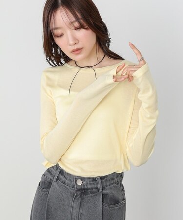 【Bab】ベーシックセミシアーカットソー