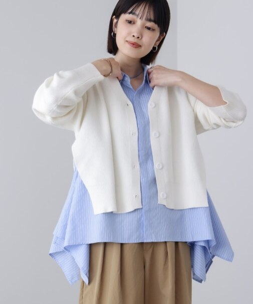 シャツドッキングカーディガン