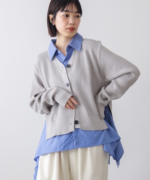 シャツドッキングカーディガン