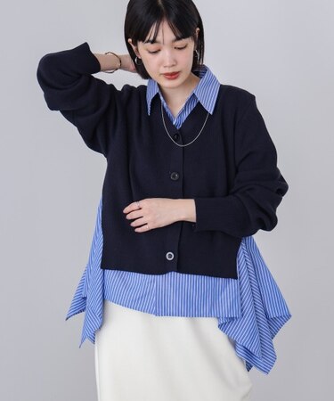 シャツドッキングカーディガン