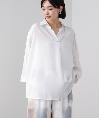 麻ライクシャツチュニック