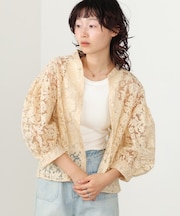 【Bab】レース袖ボリュームブラウス