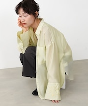 【Bab】コード刺しゅうワイドカフスオーバーシャツ