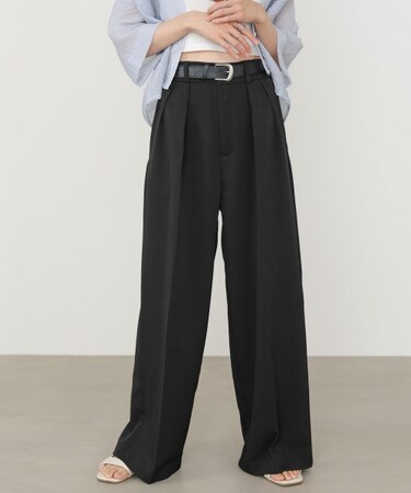 【Bab】【サイズ展開あり】ツータックワイドパンツ