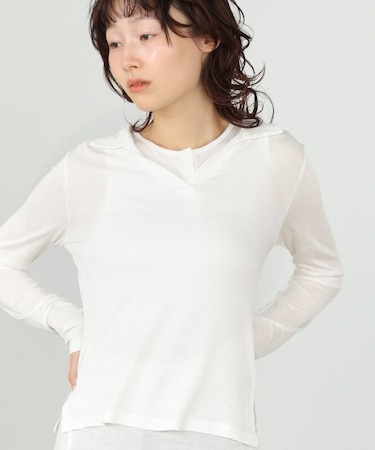 【Bab】スキッパーカットソー＋タンクSET