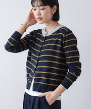 ボーダークルーカーディガン