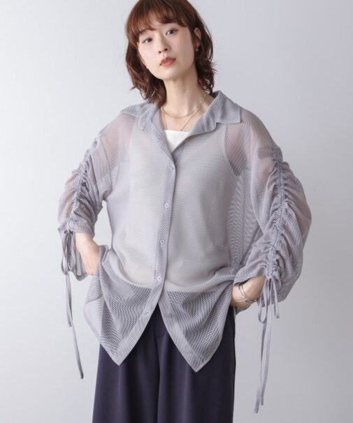 メッシュシャツチュニック