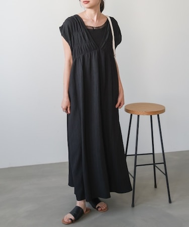 2WAY深Vリボンワンピース