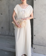 2WAY深Vリボンワンピース