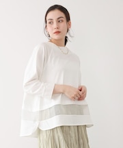 Ｗシルケットシアーラインプルオーバー