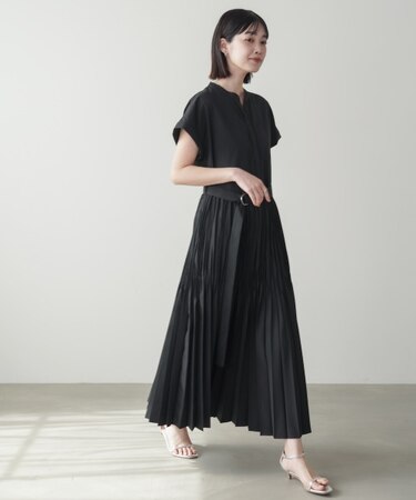 プリーツＡラインワンピース