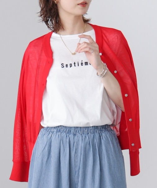 WシルケットバックシャイニーラインロゴＴ