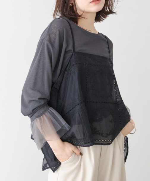 パッチワーク刺繍キャミソール