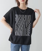 モノトーンゼブララインＴシャツ