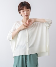 UVサラサラBOXシルエット前後差カーディガン