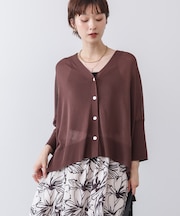 UVサラサラBOXシルエット前後差カーディガン