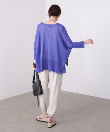 UVサラサラBOXシルエット前後差カーディガン