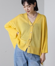UVサラサラBOXシルエット前後差カーディガン