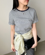 【Bab】ピンボーダーＴシャツ