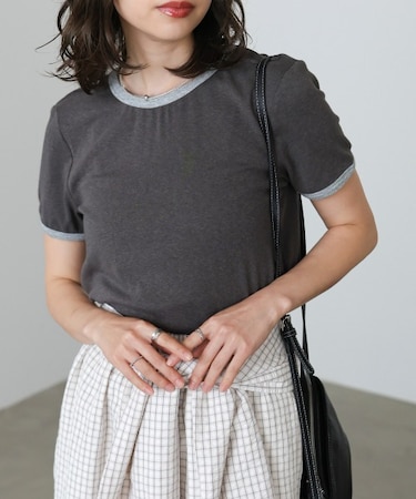 【Bab】配色リンガーTシャツ
