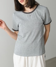【Bab】配色リンガーＴシャツ