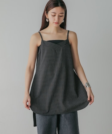 【CIEL'AIR】STRIPED CAMI TUNIC（ｽﾄﾗｲﾌﾟｷｬﾐﾁｭﾆｯｸ）
