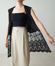 【CIEL'AIR】LACE GILET(ﾚｰｽｼﾞﾚ）