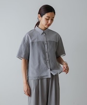 【CIEL'AIR】SHEER DOCKING SHIRT(ｼｱｰﾄﾞｯｷﾝｸﾞｼｬﾂ）