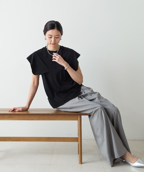 【CIEL'AIR】FRILL CUT BLOUSE(フリルカットブラウス)