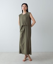 【CIEL'AIR】SLEEVELESS STACKED DRESS(ｽﾘｰﾌﾞﾚｽｽﾀｯｸﾄﾞﾄﾞﾚｽ）