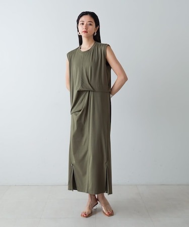 【CIEL'AIR】SLEEVELESS STACKED DRESS(ｽﾘｰﾌﾞﾚｽｽﾀｯｸﾄﾞﾄﾞﾚｽ）