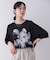 モノトーンフラワーＴシャツ