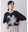 モノトーンフラワーＴシャツ