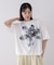 モノトーンフラワーＴシャツ