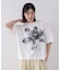 モノトーンフラワーＴシャツ