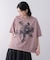 モノトーンフラワーＴシャツ