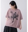 モノトーンフラワーＴシャツ