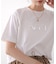 消耗加工綿天竺メタルロゴプリントTee